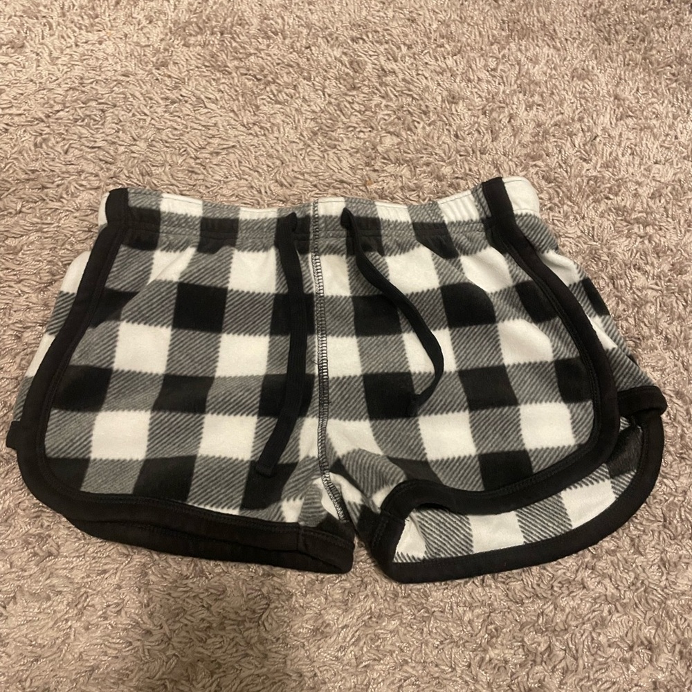 Aeropostale Plaid Black and White Women's PJ Shorts